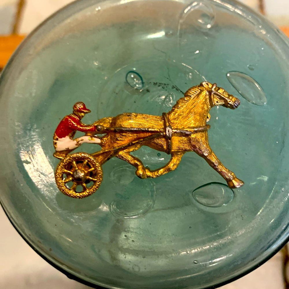 Vintage Gerry’s Creations Jockey Brooch with Red & White Enameling
